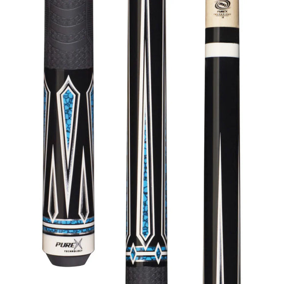 Pure X Black with Blue Recon Cue with MZ Grip