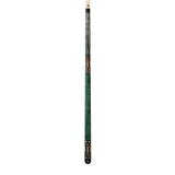 Pure X Green & Grey Stain Maple with Malachite/Thuya Burl Wrapless Cue