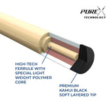 Pure X Natural Birdseye/Imitation Bone & Abalone Wrapless Cue