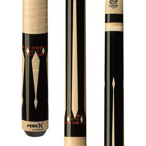 Pure X Natural Curly Maple/Black & Cocobolo Wrapless Cue