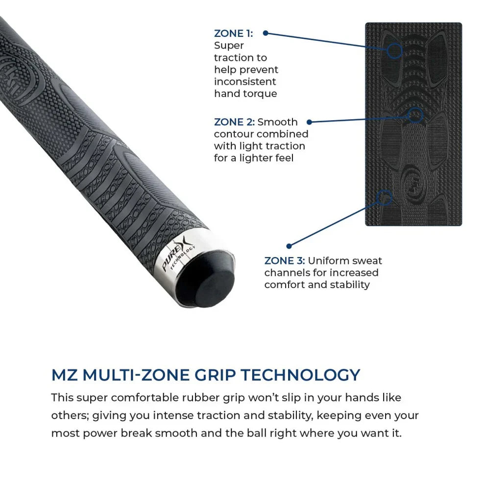 Pure X Natural Maple & Bocote Cue with MZ Grip