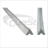 Two pool cue tips with CueStix logo on a white background