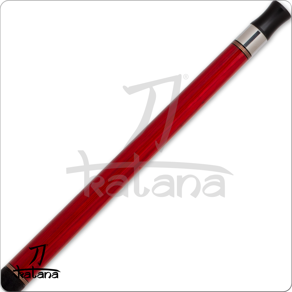 Red cue with  on a white background, featuring the 'Katana' brand.