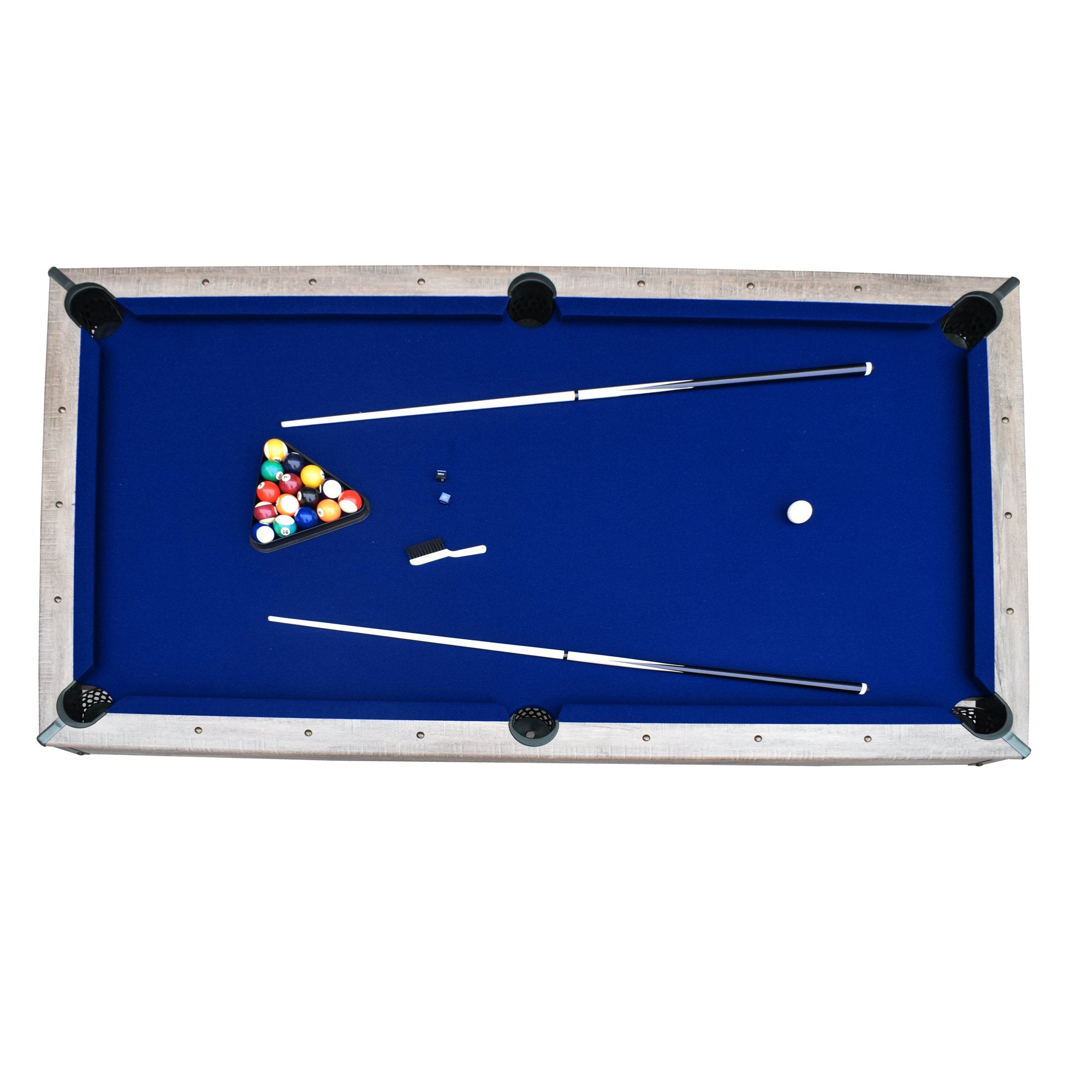 Hathaway Logan 7-Ft 3 in 1 Pool Table with Benches - Multi-Game Table with  Ping Pong and Billiards - Brown Finish - Indoor Use in the Multi-Game Tables  department at