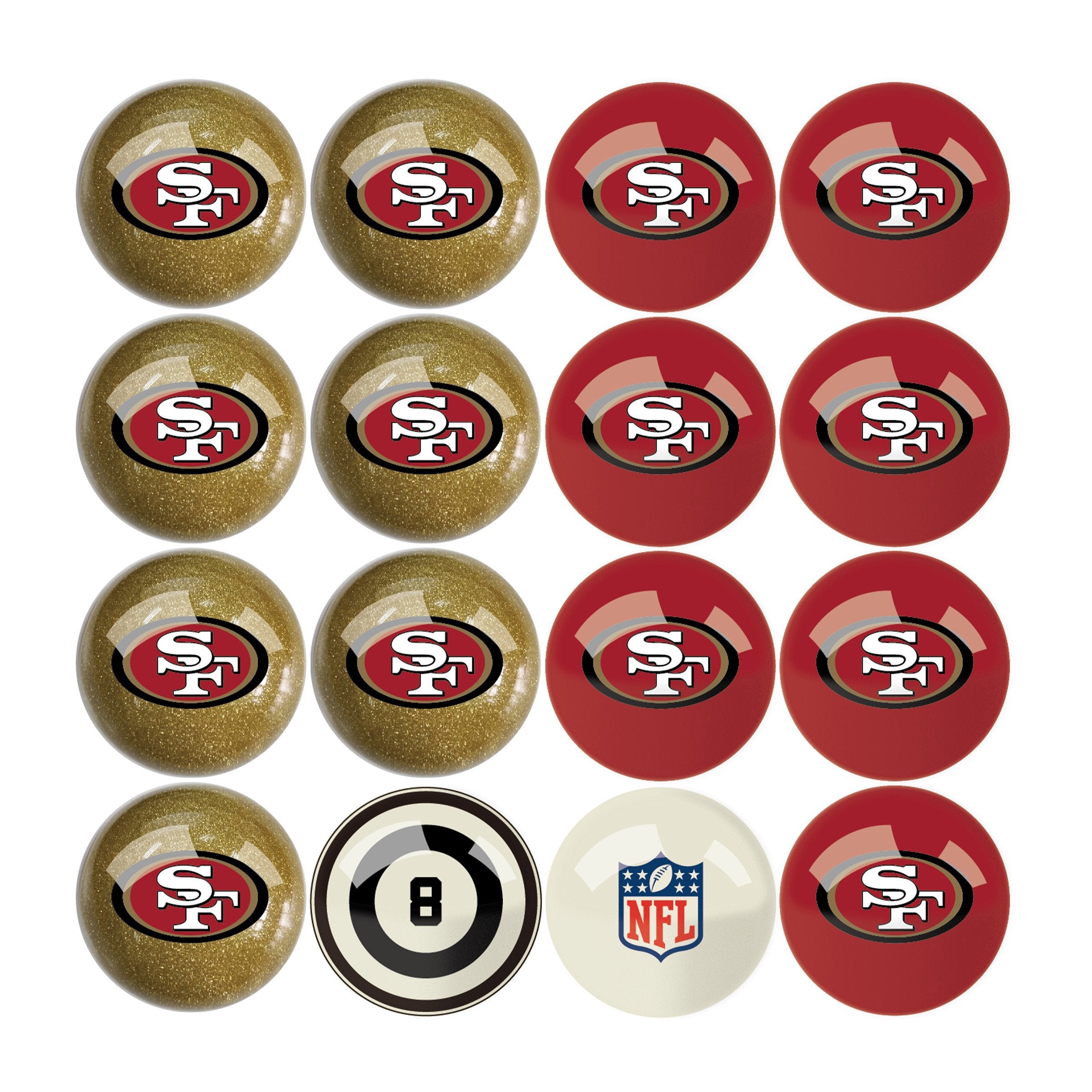 Imperial San Francisco 49ers Billiard Balls With Numbers