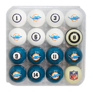 Imperial Miami Dolphins Billiard Balls With Numbers