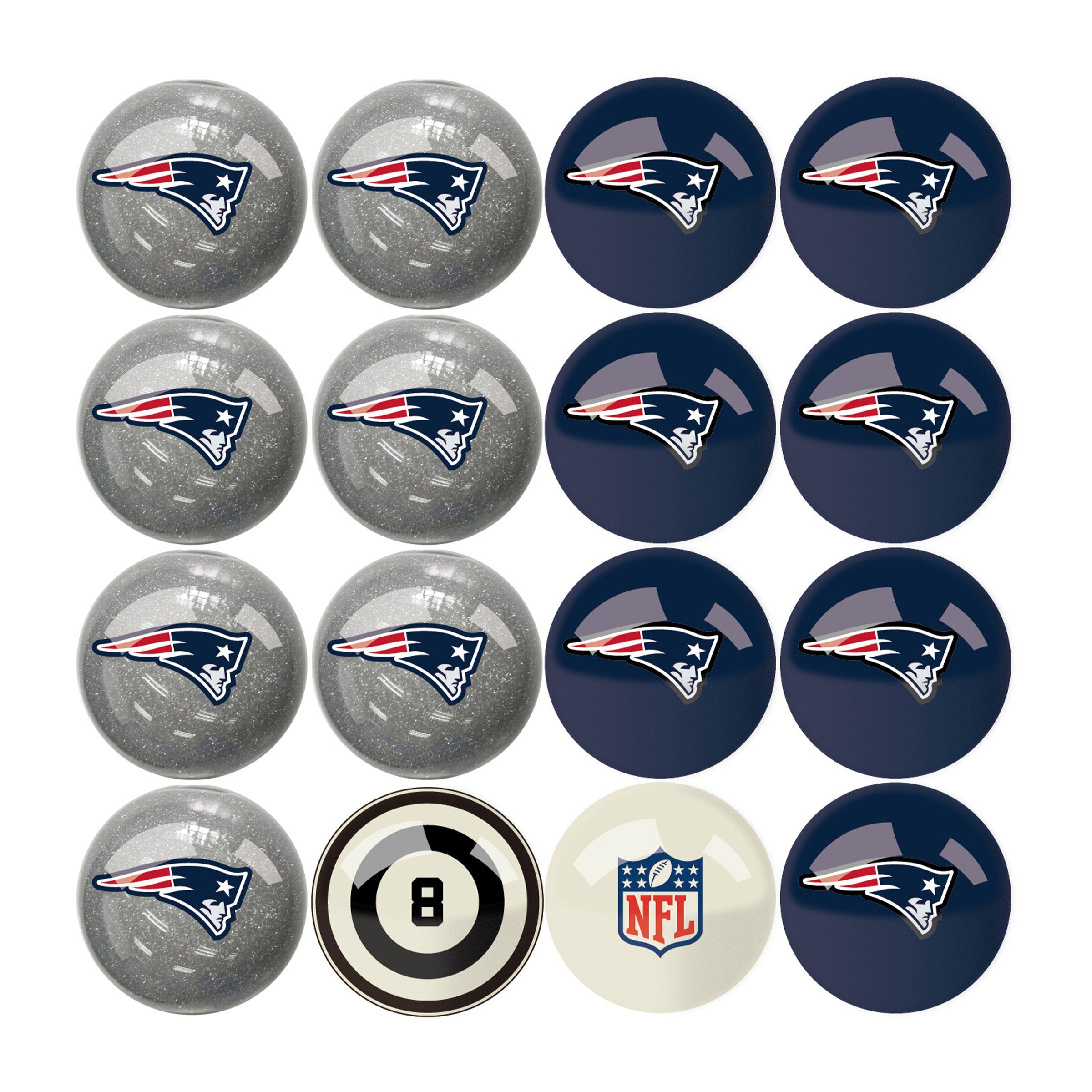 Imperial New England Patriots Billiard Balls With Numbers