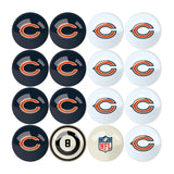 Imperial Chicago Bears Billiard Balls With Numbers
