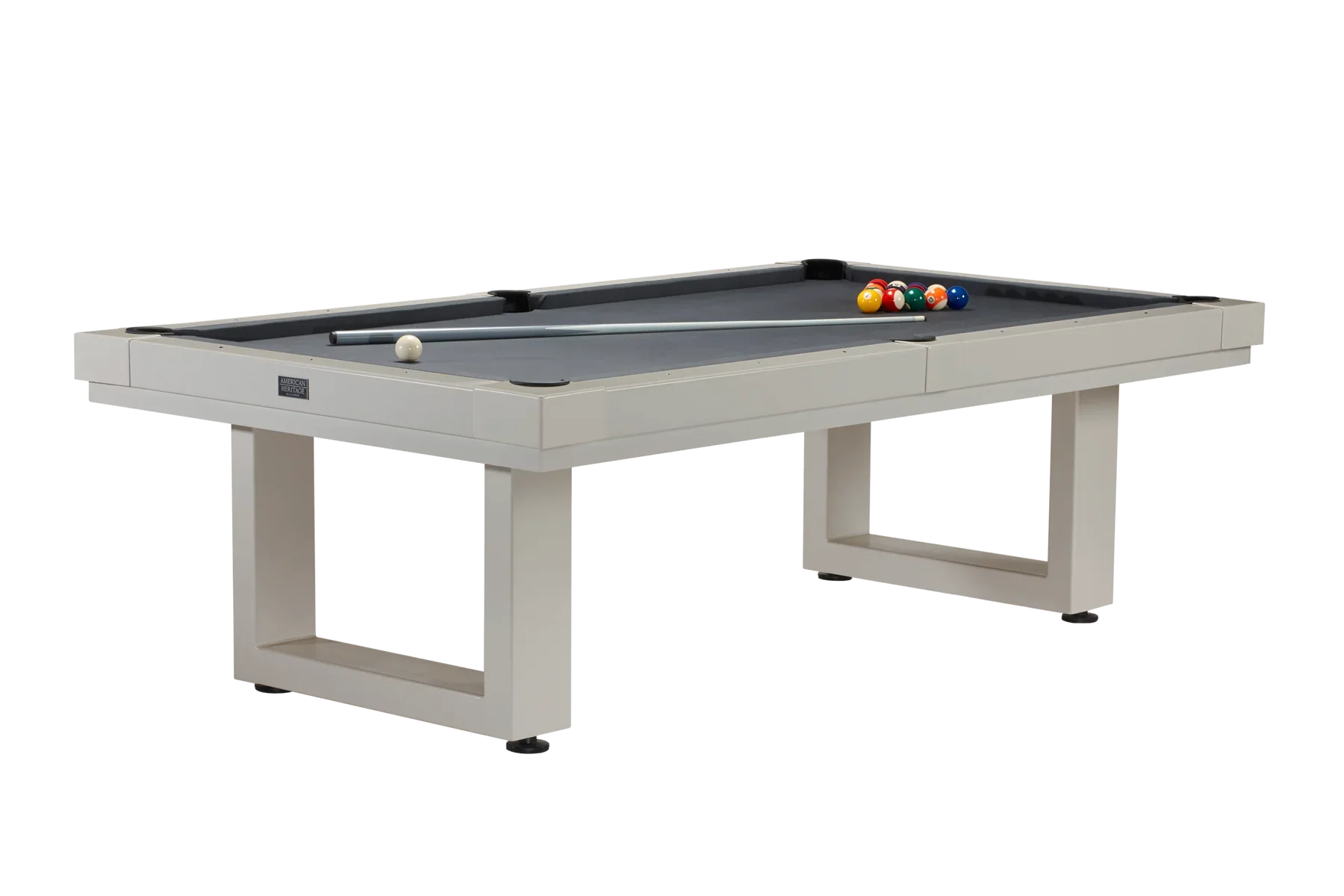 American Heritage Billiards Lanai 8' Outdoor Slate Pool Table In Oyster Grey