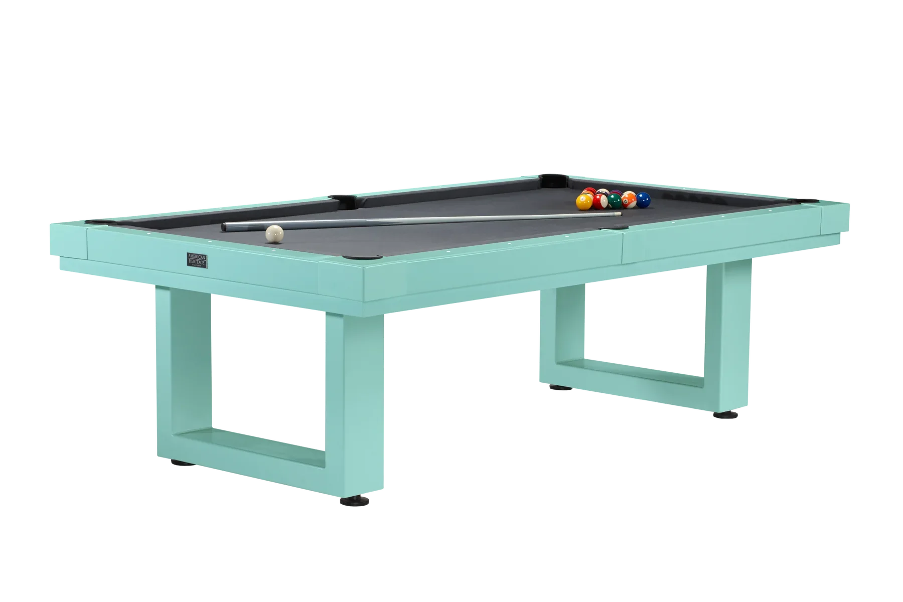 American Heritage Billiards Lanai 8' Outdoor Slate Pool Table In Seafoam Teal