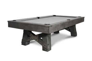 Nixon Georgia 8' Slate Pool Table in Grayson Grey Finish w/ Dining Top Option