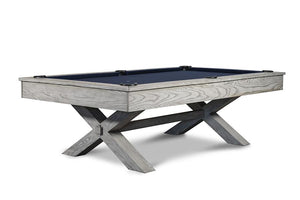 Picture of Iron Smyth The Crossbones 8' Slate Pool Table in Whitewash Finish