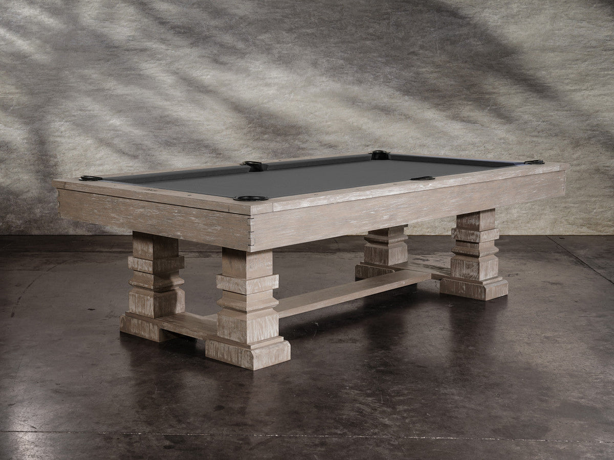 Nixon Huck 8' Slate Pool Table in Grey White Oak Finish w/ Dining Top ...