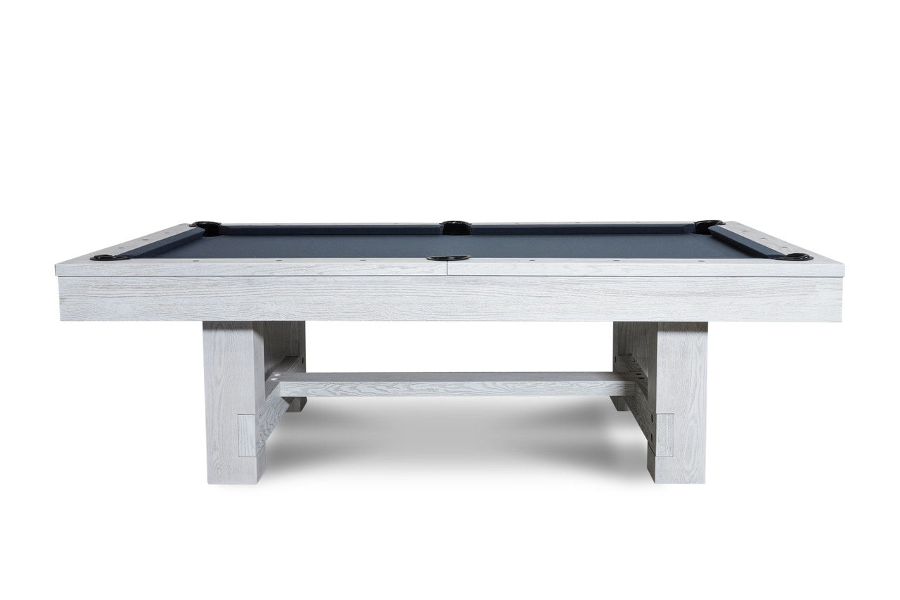 Nixon Rocky 8' Slate Pool Table in Whitewash Finish w/ Dining Top Option