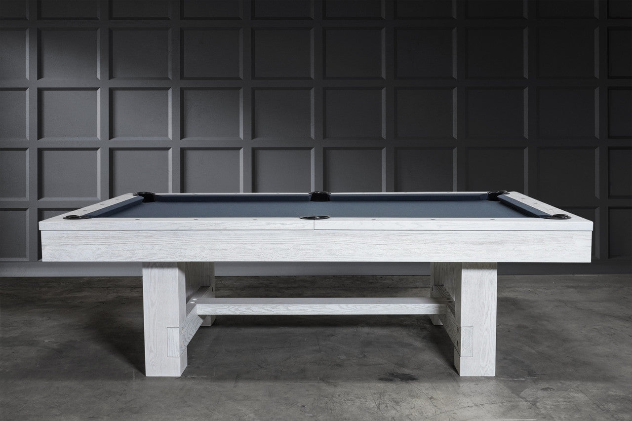 Nixon Rocky 8' Slate Pool Table in Whitewash Finish w/ Dining Top Option