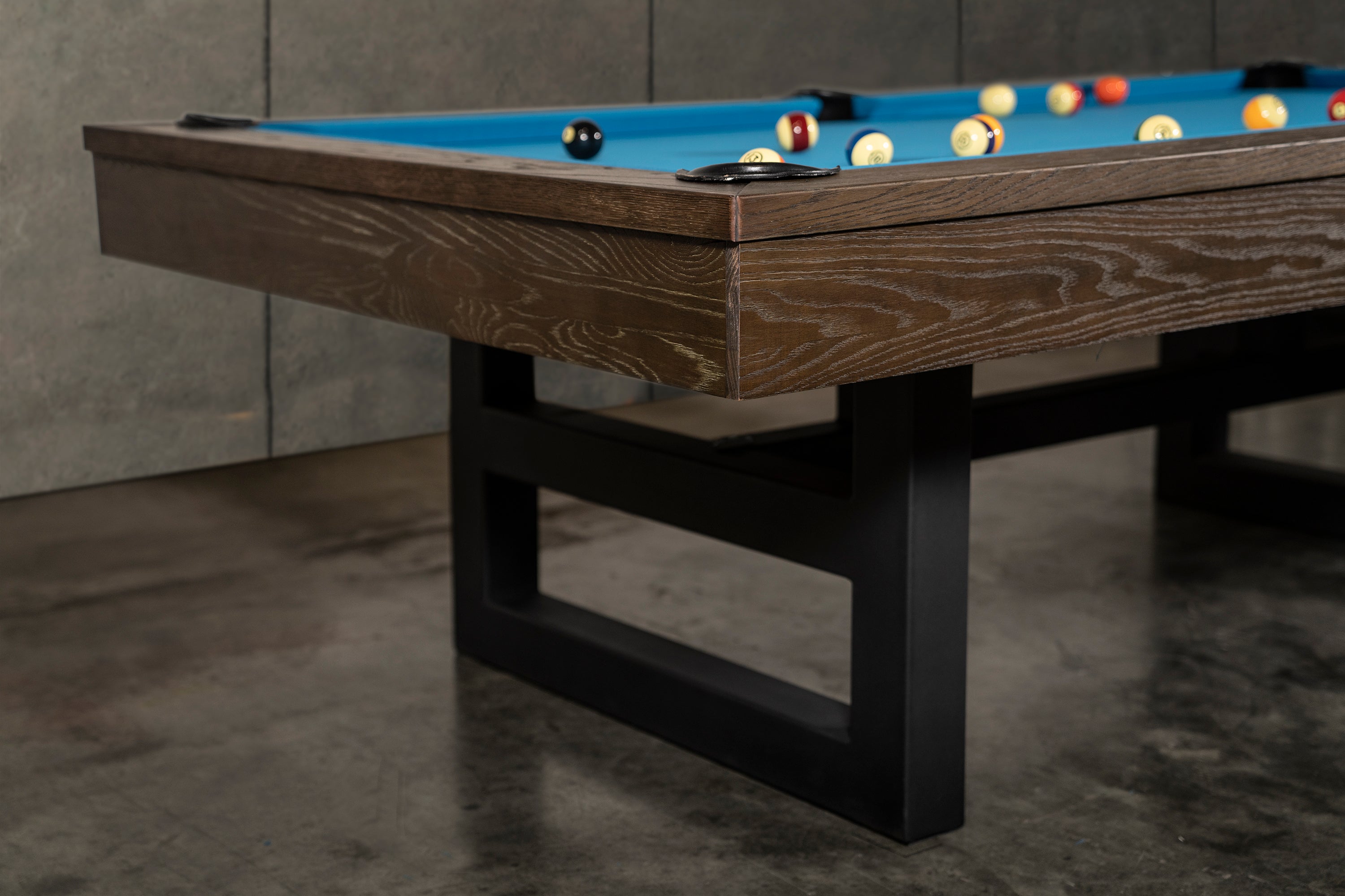 Nixon Mckay 7' Slate Pool Table in Brownwash Finish w/ Dining Top Option