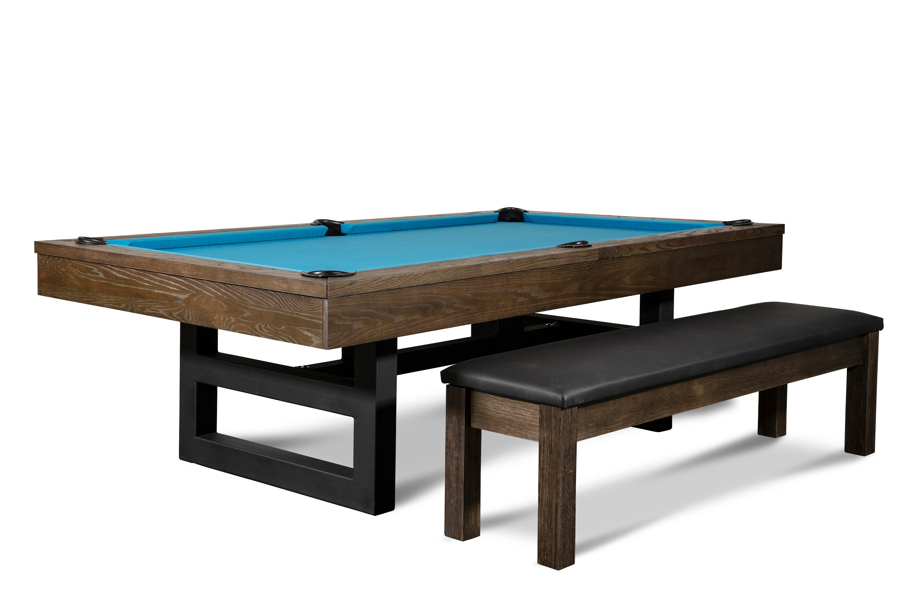 Nixon Mckay 7' Slate Pool Table in Brownwash Finish w/ Dining Top Option