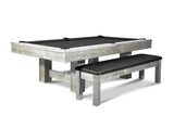 Nixon Rocky 8' Slate Pool Table in Whitewash Finish w/ Dining Top Option