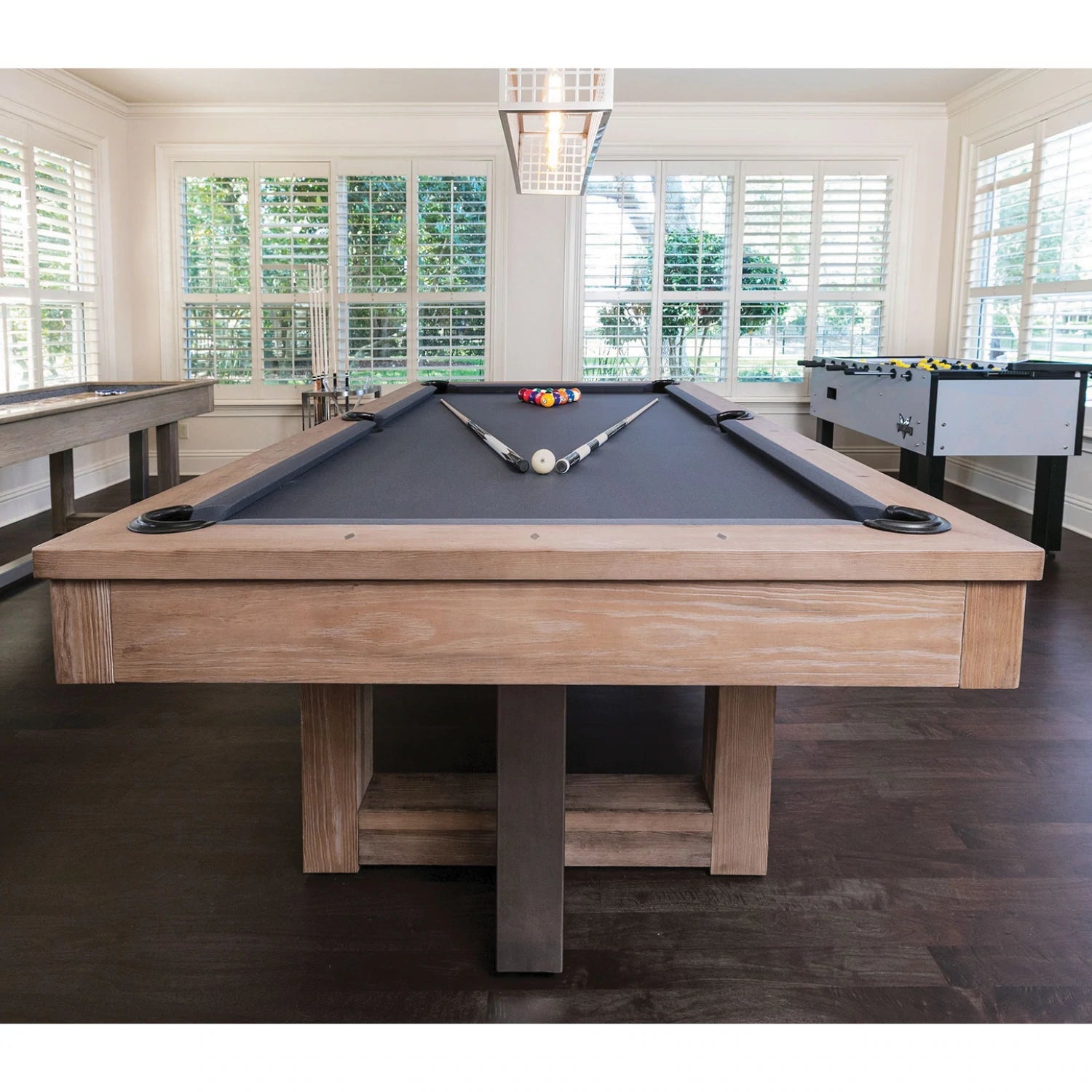 HJ Scott The Abbey 7' Slate Billiard Table in Antique Grey