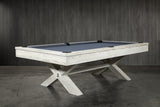 Nixon CrissyCross 7' Slate Pool Table in Whitewash Finish w/ Dining Top Option