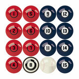 Imperial Boston Red Sox Billiard Ball Set With Numbers
