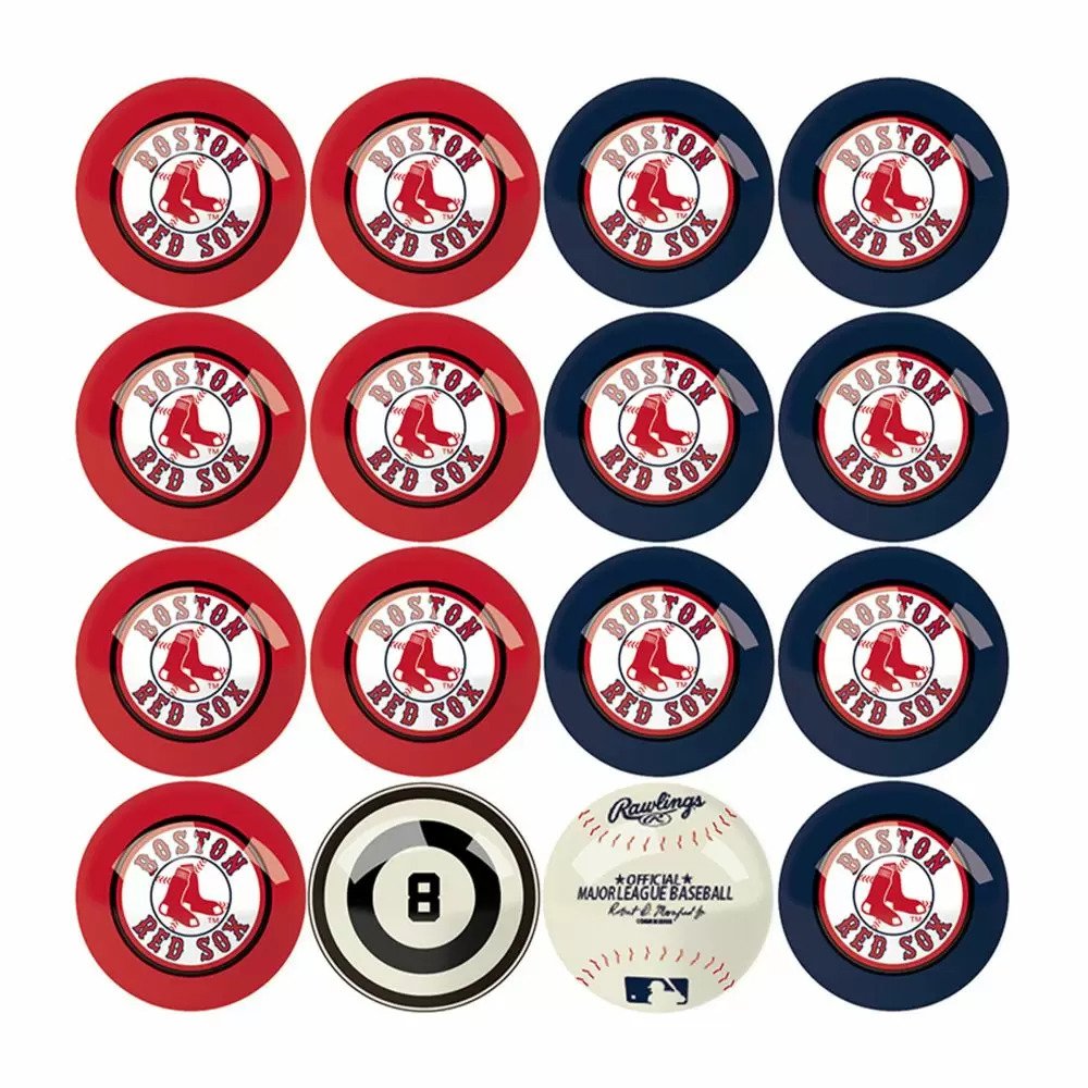 Imperial Boston Red Sox Billiard Ball Set With Numbers
