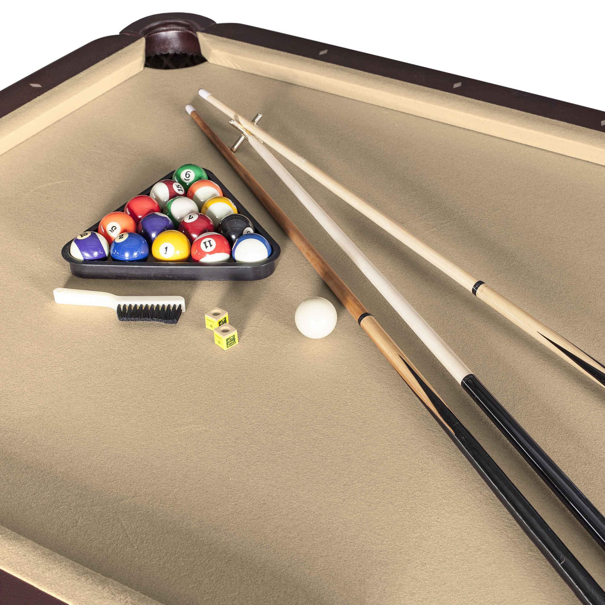 Carmelli Augusta 8' Non-Slate Pool Table in Walnut Finish