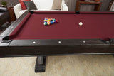 Playcraft Brazos River 8' Slate Pool Table w/ Leather Drop Pockets in Weathered Black